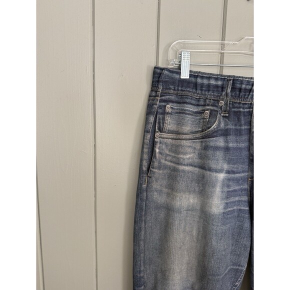 Rag & Bone Miramar Jogger Lucas Photo Printed Faux Jean Sweatpants L Large Blue - Picture 3 of 10